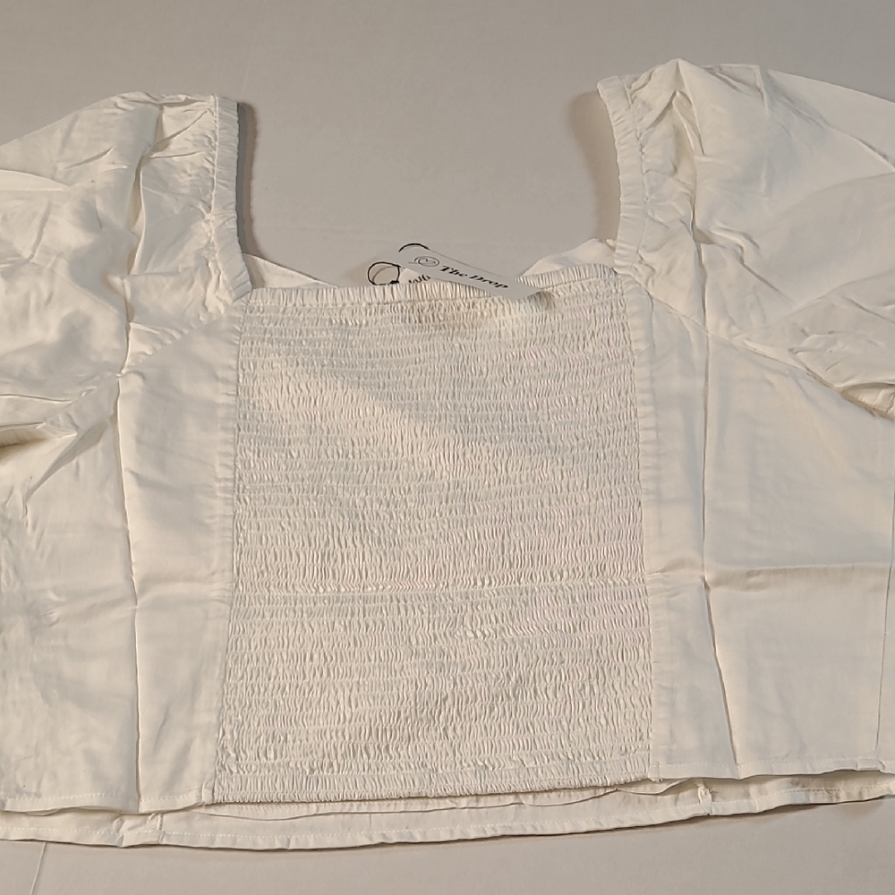 The Drop Annie Sweetheart Neckline Elegant White Women's Top Puff Sleeve XXL NWT - Picture 12 of 12